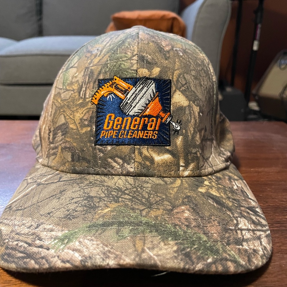 General Pipe Cleaners Super-Vee Camouflage Velcro Adjustable Plumber Hat